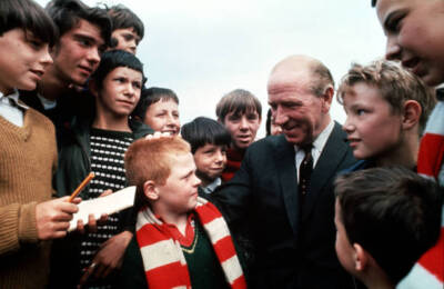 Football Manchester Manager Sir Matt Busby Meeting Some Supporters Old Photo