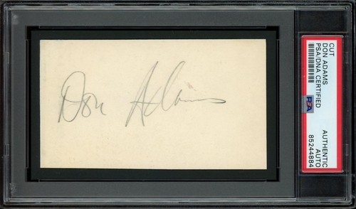 DON ADAMS (1923-2005) autograph cut | "Get Smart" - signed PSA/DNA cert!