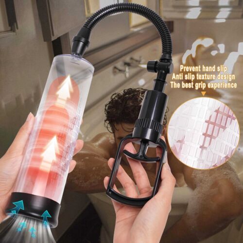Penis Enlarger Extender Pump 7.5 INCH Penis Pump Clear Male Vacuum Draw Handle - Picture 13 of 24