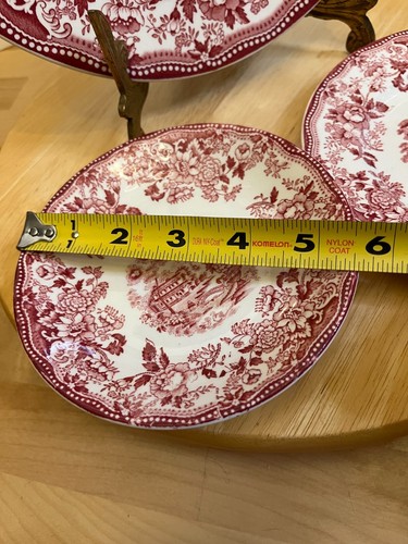 Alfred Meakin Staffordshire England Tonquin Red 4-Piece Place Setting - Picture 19 of 20