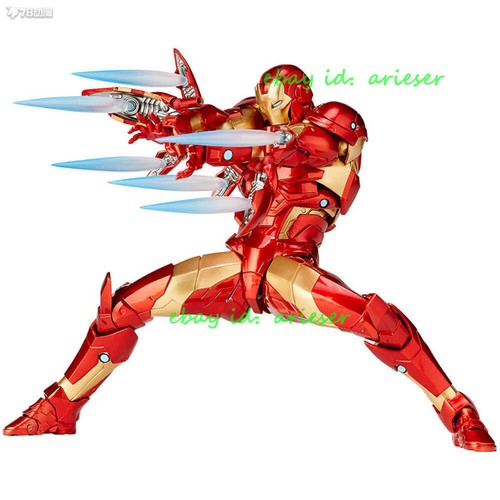 Kaiyodo Amazing Yamaguchi Revoltech Iron Man mk37 Action Figure In Stock New Toy - Picture 4 of 10