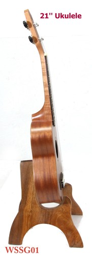 Solid Mahogany Laser Picture Wood Stand For 21" Soprano Ukulele Violin WSSG01-11 - Picture 5 of 47