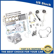 Camshafts Rocker Arms Timing Chain Kit For 2010-17 Buick Chevy GMC 2.4L DOHC L4