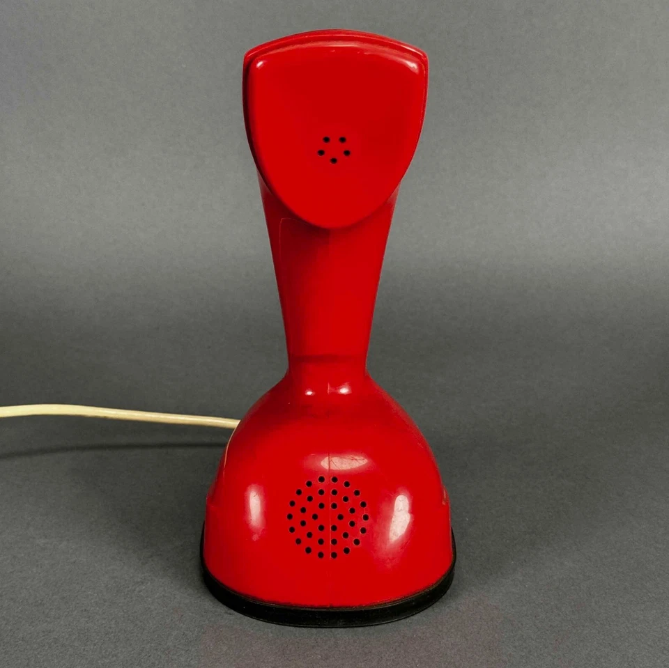 Teléfono de escritorio giratorio vintage años 60 Ericofon Cobra North Electric Co. rojo Foto 2 de 4