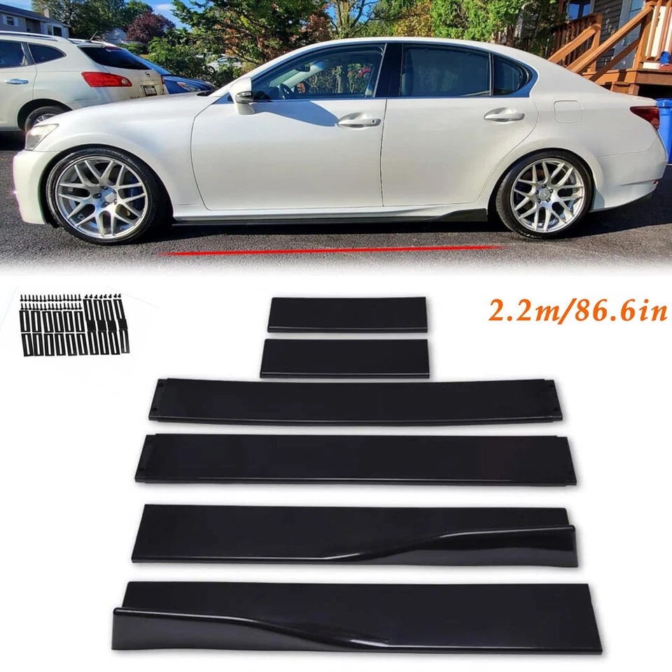 For Universal Ford Honda AUDI Front Bumper Rear Lip Splitter Spoiler Diffuser - Image 3 of 4