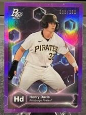 2022 Bowman Platinum Henry Davis #PE-23 Precious Elements /250 Purple - Pirates