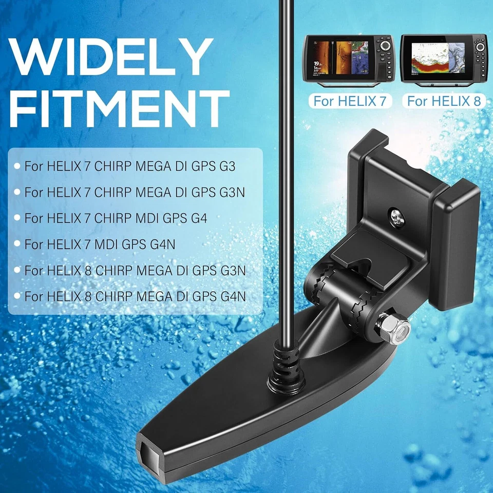 For Humminbird 710295-1 Helix 7/8 CHIRP MEGA DI GPS G3 Transom Mount Transducer - Image 3 of 4