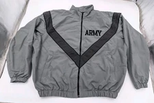 US Army Jacket Men's Size Large IPFU Skilcraft Windbreaker Gray 8415-01-465-4811