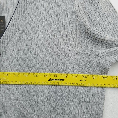Jos A Bank Cardigan Men XL Gray Cotton Silk Textured Knit Sweater Reserve New - Picture 6 of 10