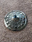 Vintage Blue Carnival Glass Windsor Cane Button Iridescent Bowl Lid Replacement