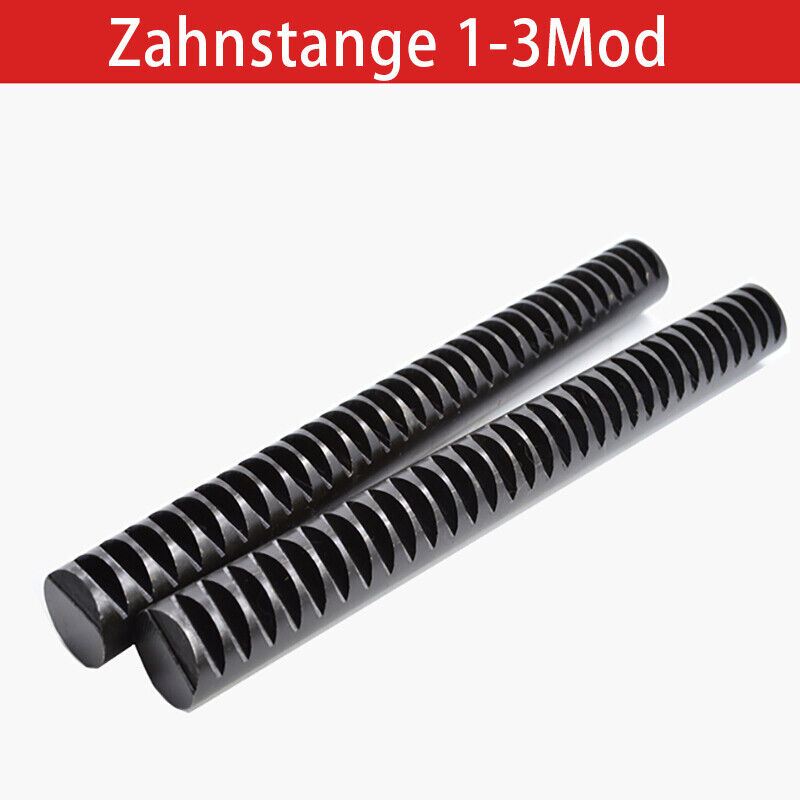 1-3Mod Rund Zahnstange,Zahnstangen,Durchmesser 15-30mm,1 Meter,For Ritzel  CNC