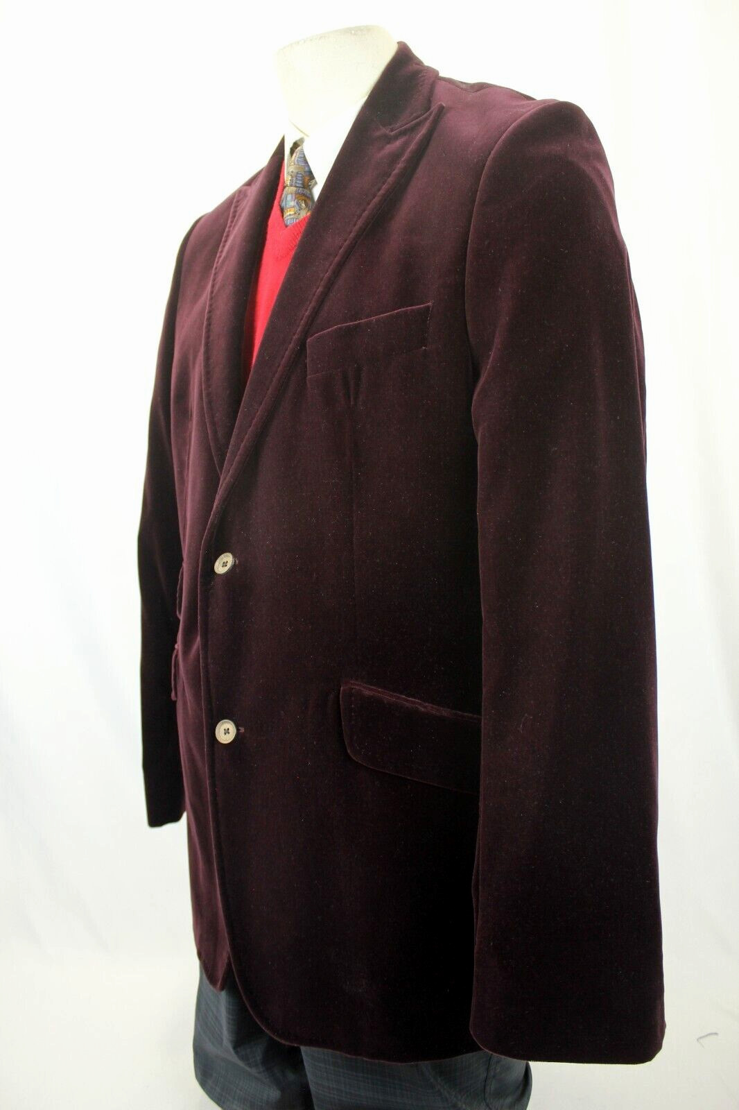 TED BAKER LONDON MEN'S ROYAL PURPLE SMOKING JACKET BLAZER SIZE