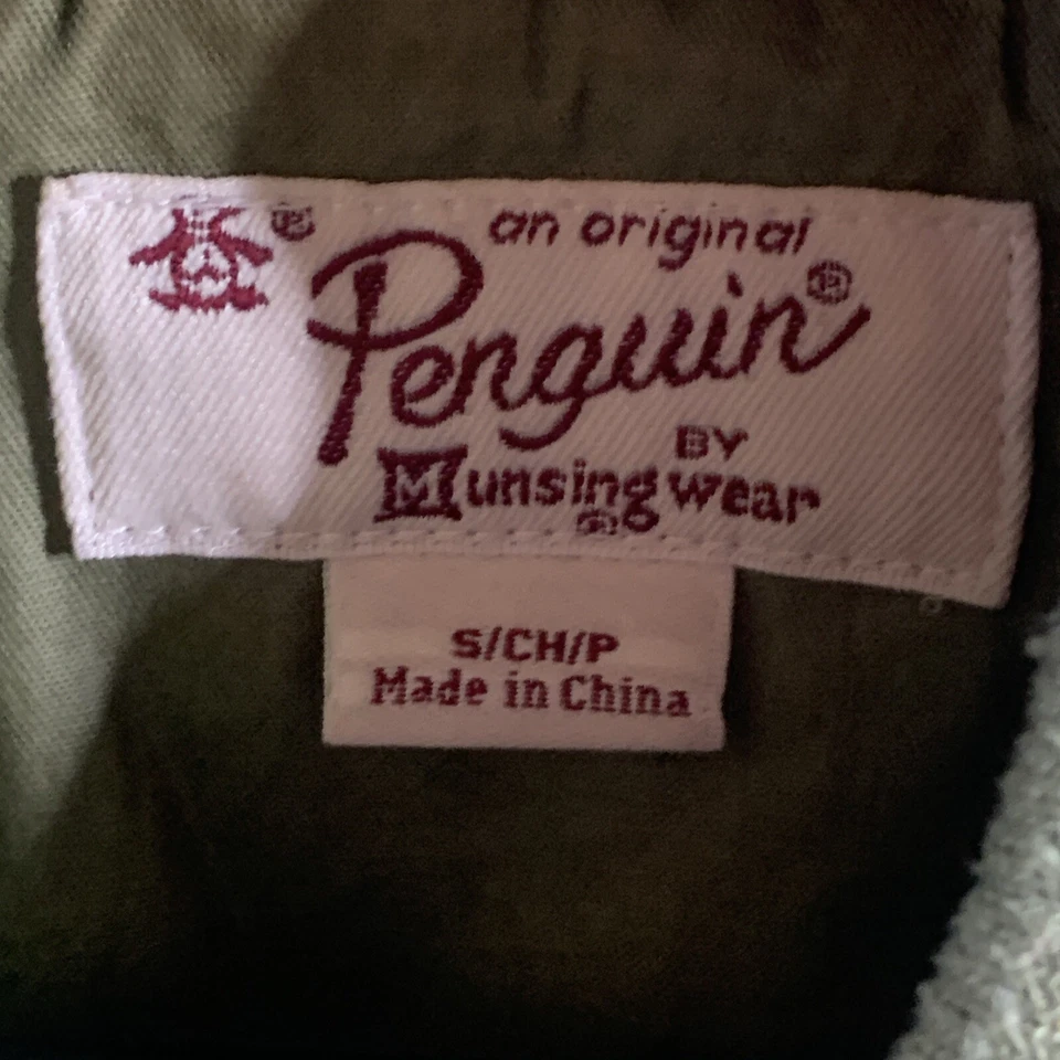 Original Penguin Windbreaker Jacket Men’s Small Olive Green Full Zip Long Sleeve - Image 2 of 4