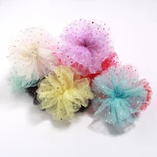 8cm Net yarn lace Chiffon Flower Cluster No Hair clips Hair Accessories for Girl