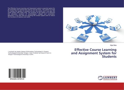 Effective Course Learning and Assignment System for Students | Myat Moe | Buch