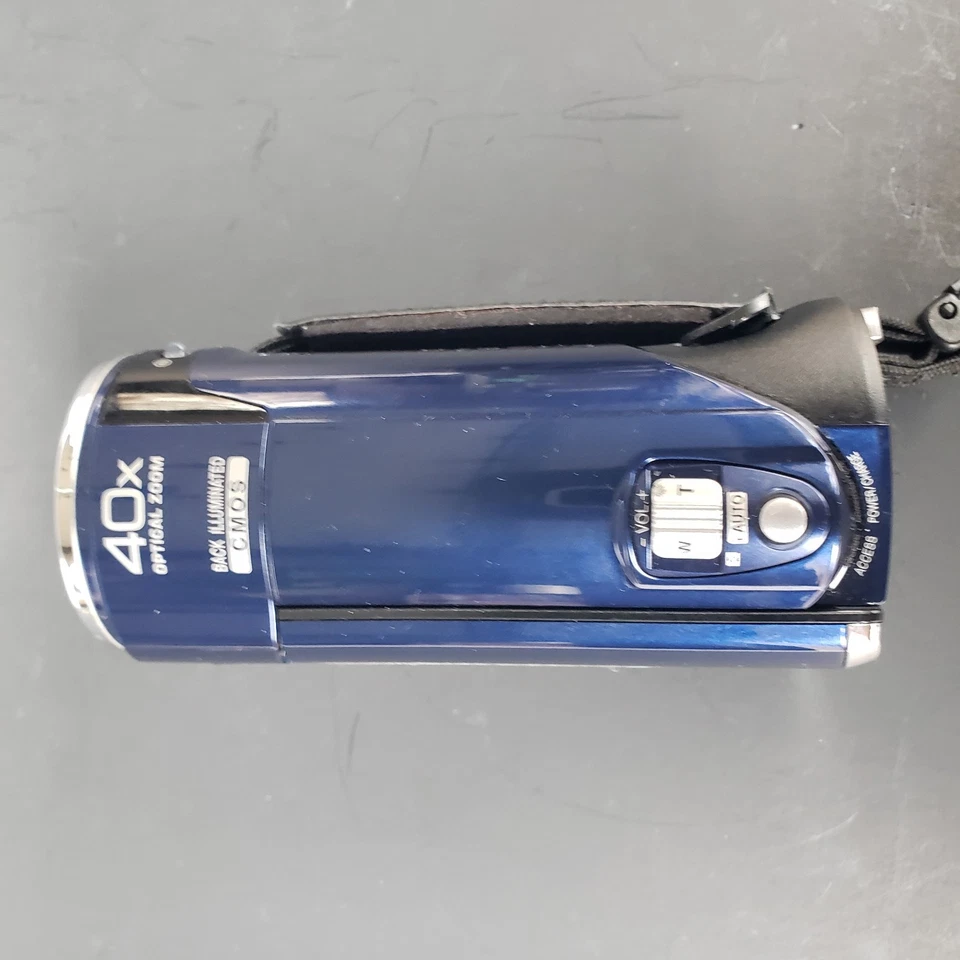 JVC Everio GZ-E100AU 40x Zoom Full HD Camcorder Blue Battery Charger & SD Card - Image 4 of 4