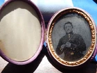 U.S. Civil War Ambrotype Gem Photo of Fife Player (Signal man) Atkinson