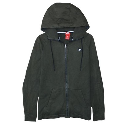 Nike Herren Green Full Zip Hoodie M Logo Sportswear Jacke