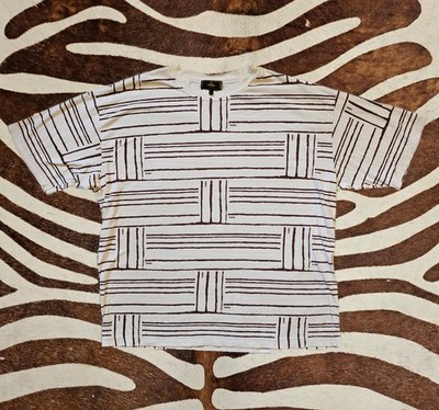 Vintage Fendi Uomo Stripes Short Sleeve T Shirt XXL