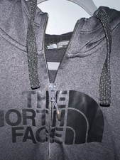 The North Face Hoodie Womens Medium Full Zip Thumbholes Sweatshirt EUC Grey
