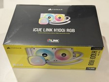 CORSAIR iCUE LINK H100i RGB Liquid CPU Cooler - QX120 RGB Fans - White