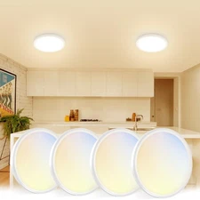 4Pack 5CCT LED Flush Mount Ceiling Light, 7 inch Dimmable Ultra-Thin LED Ceil...
