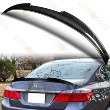 FIT 13-17 HONDA ACCORD SEDAN 4DR M4 STYLE REAL CARBON FIBER TRUNK LID SPOILER