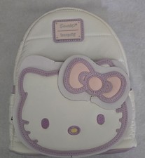 Image of Loungefly Hello Kitty Quilted Texture Mini Backpack Sanrio Bag Pastel Pink Bow