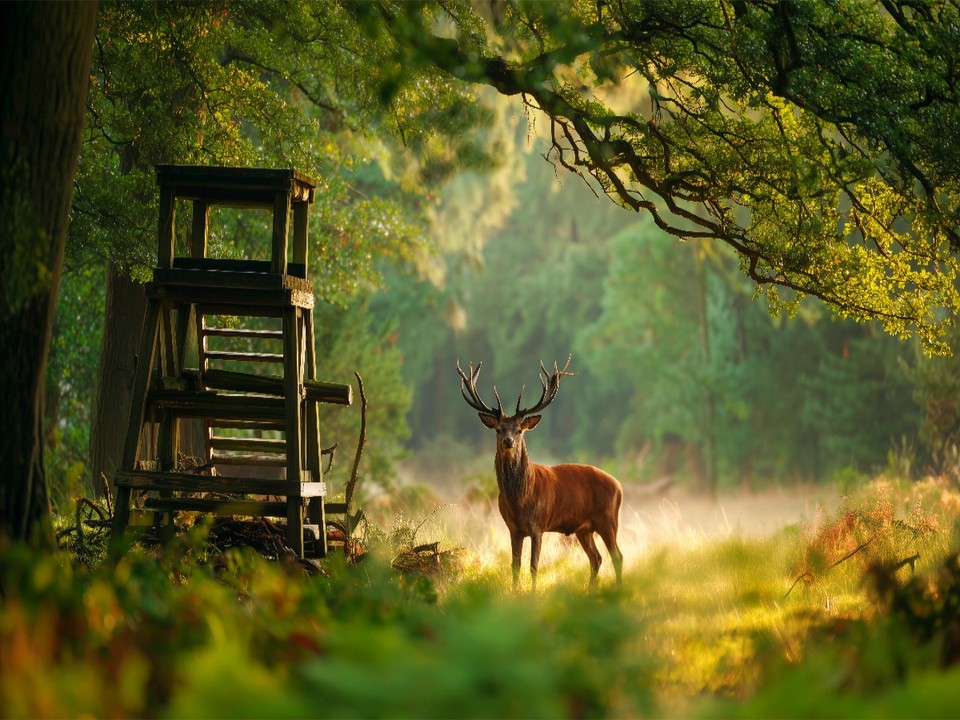 CALVENDO Puzzle „Der Hirsch Mit Dem Goldenen Geweih“ – 1000 Teile Foto-Puzzle, Lege-Größe 48x64 Cm | Premium Qualität Aus Europa