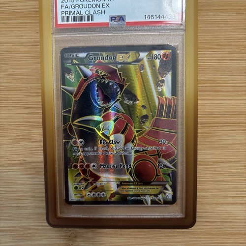 2015 POKEMON XY PRIMAL CLASH #150 FULL ART/GROUDON EX PSA 7 - Picture 4 of 8