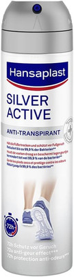 Hansaplast Silver Active Fußspray (150 Ml), Fußdeo Anti-Transpirant Mit 72 H Sch