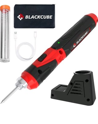 BLACKCUBE Cordless Soldering Iron Kit - Portable 2000mAh USB Rechargeable Sol...