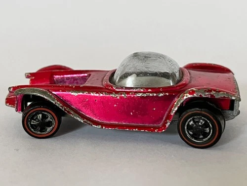 Vintage 1968 Hot Wheels Redline Beatnik Bandit, Red Rose