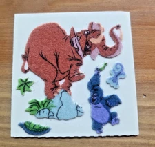 Vintage Sandylion Disney Jungle Book Tarzan  Fuzzy Hathi Elephant Sticker Mod