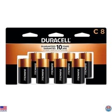 C Batteries 8 Pack, Long-lasting Alkaline Power for Household  Office Use