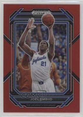 2023-24 Panini Prizm Draft Picks Red Prizm 219/299 Joel Embiid #52 0qw3
