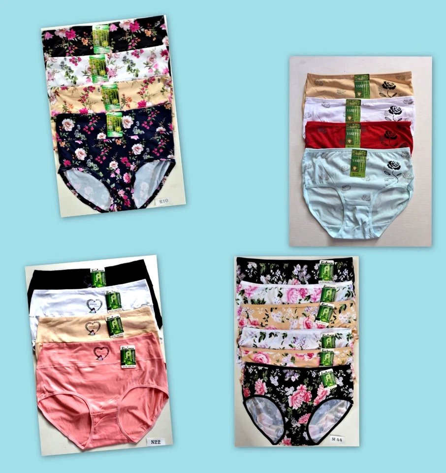 6*Damen Slips Pantys Schlüpfer Weiches Bambus Dessous S;M;L;XL;XXL XXXL - Bild 1 von 1