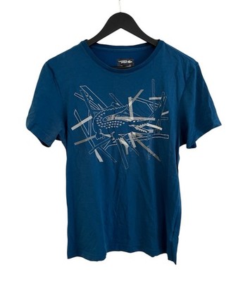 Lacoste Sport Graphic T-Shirt Teal Men Size M Outdoor Activewear Lightweight