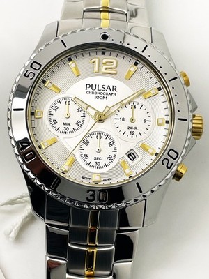 PULSAR by Seiko MEN'S VD53-X087 NOT-WORKING 100M CHRONOGRAPH ANALOG WATCH PT3291