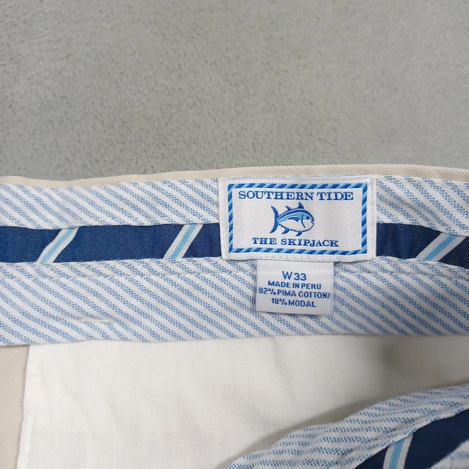 Southern Tide Shorts Mens 33 Beige Chino Pockets Skipjack Preppy - Image 2 of 4