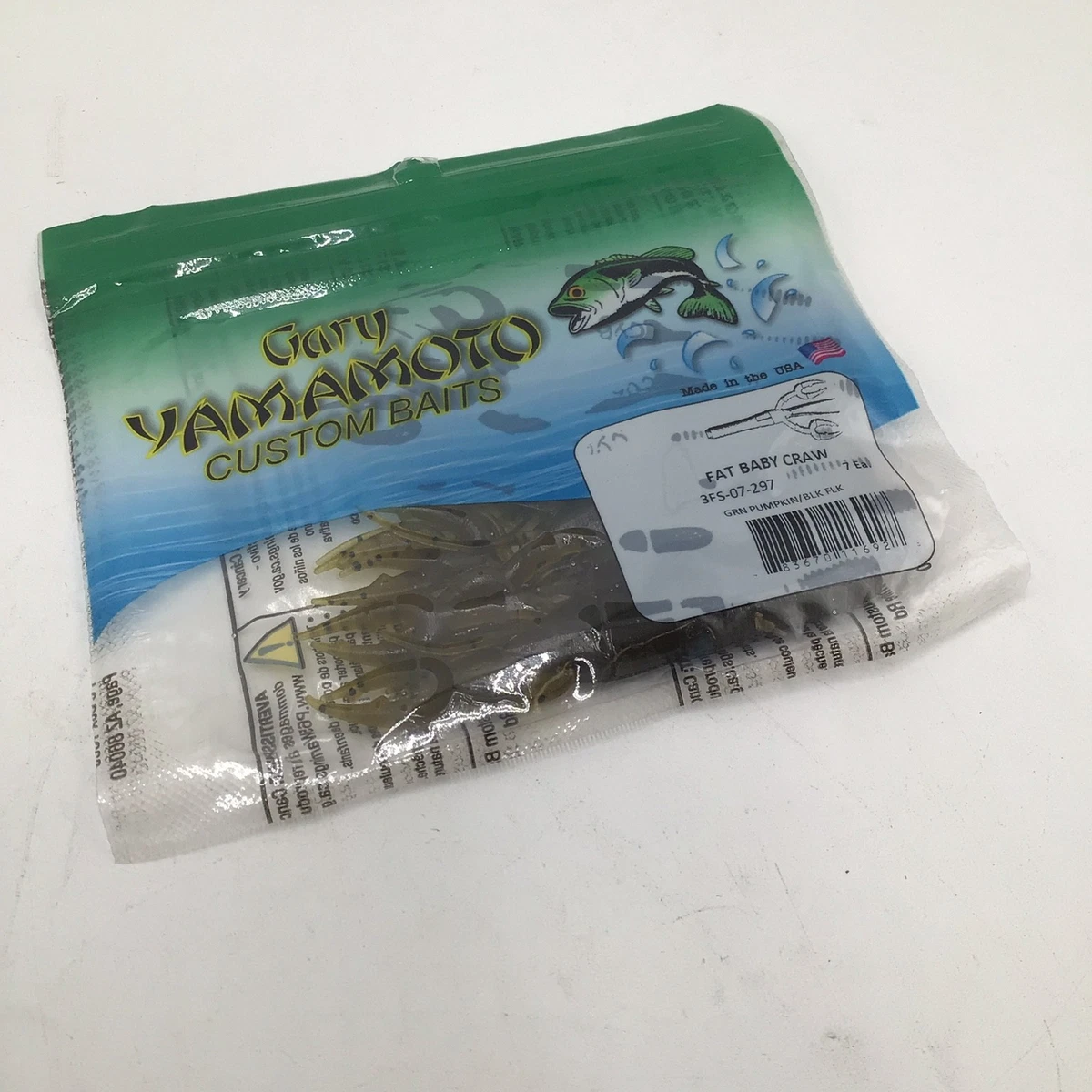 Soft Bait Yamamoto Fat Baby Craw 3.75'' - Colore Cinnamon Brown Purple Flake (3FS-07-221) - Foto 6
