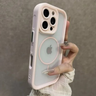 Luxus Matte Magsafe Transparent Hülle für iPhone 17 16 15 14 13 12 Pro Max