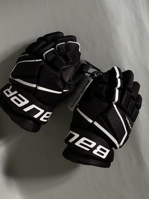 Bauer Vapor Volt Jr Hockey Gloves Black 10  Youth Junior Ice Hockey Pair NEW
