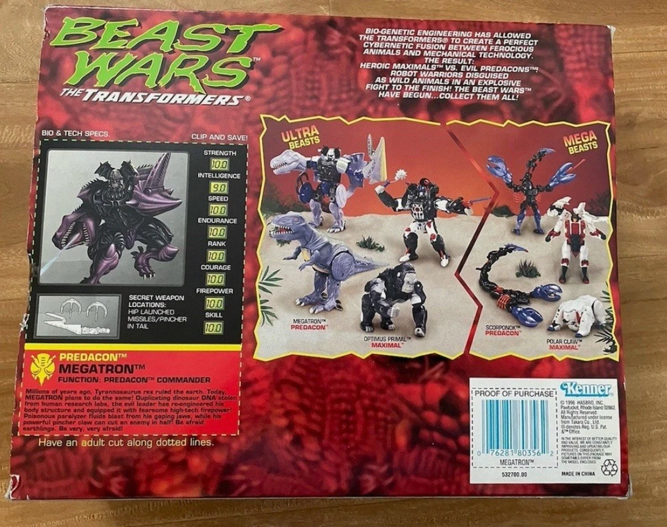 BEAST WARS Transformers 1996 Megatron Kenner New In Box Complete - Image 2 of 4