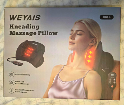 WEYAIS JRZ-1 Kneading Heated Cordless Massage Pillow Neck/Shoulder/Back Black