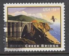 US Sc 4439 used. 2010 $18.30 Bixby Creek Bridge Express Mail, sound, VF