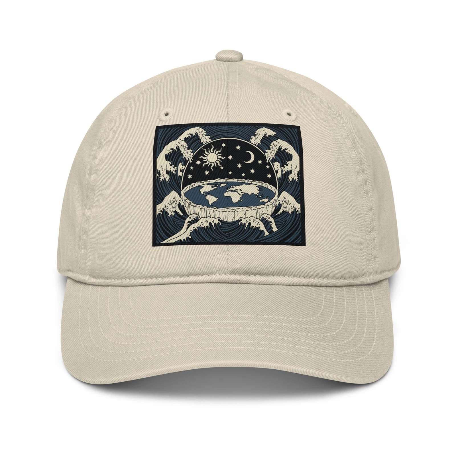 The Waters Above: Organic Cotton Dad Hat, Flat Earth, As Above So Below
