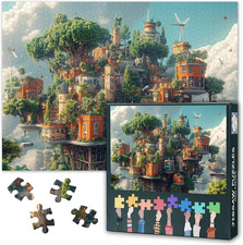 Jigsaw Puzzles 1000 Pieces for Adults Treehouse Ecological City Puzzle Magical T
