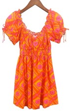 Show Me Your Mumu x Barbie Nikki Mini Dress Sz M Linen Blend Malibu Daisy