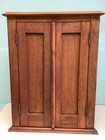 Oak Wall Mounted Corner Cabinet 2 Doors 24 3/4” H 19 1/2” W